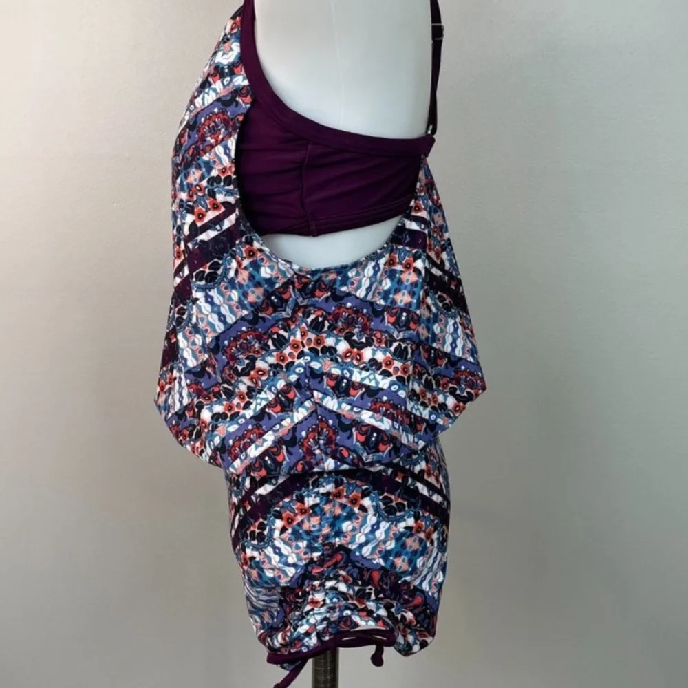 Athleta Swim Athleta Marrakesh Side Scrunch Tankini Top